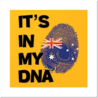 Flag of Australia in fingerprint Posters and Art